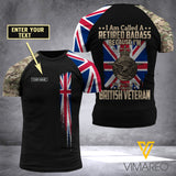 Customized British Soldier 3D Printed Combat Shirt EZA1307