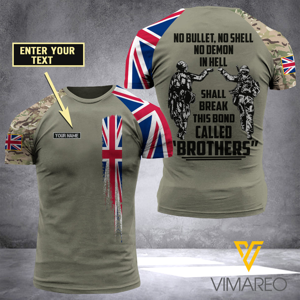 Customized British Soldier 3D Printed Combat Shirt EZA250621