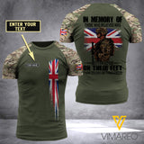 British Soldier Combat-in memory 3D Printed Shirt