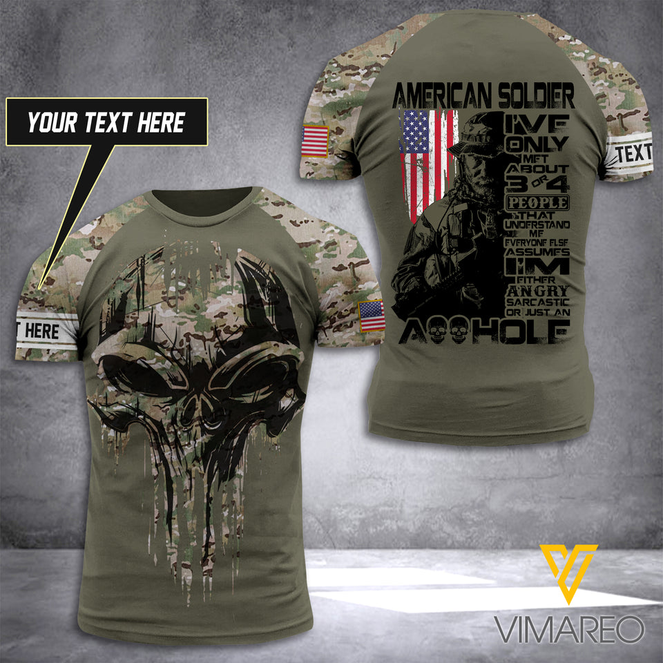 Customized US Soldier 3D Printed Combat Shirt EZA030621