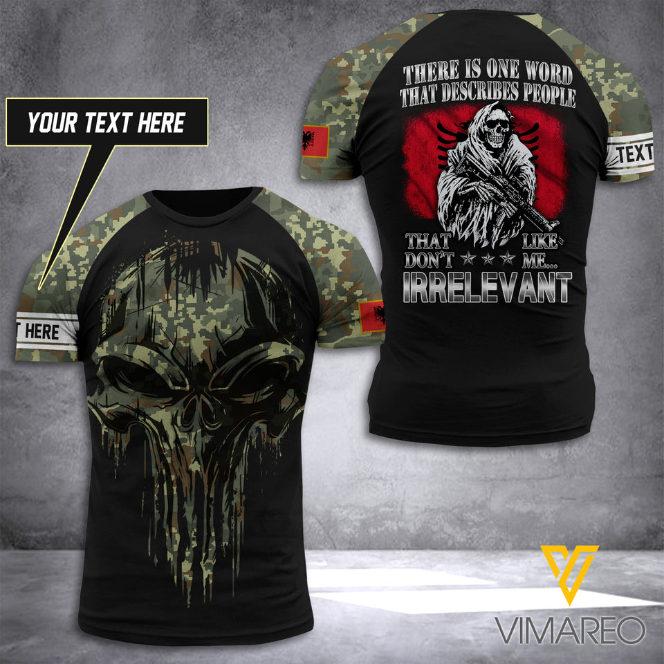Customized Albania Soldier 3D Printed Combat Shirt EZA0406