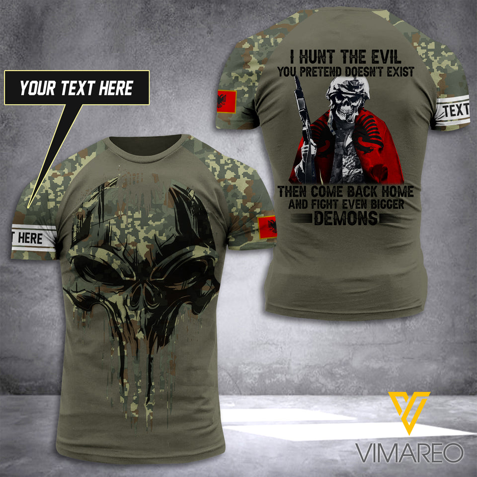 Customized Albania Soldier Hunt The Evil 3D Printed Shirt EZA310521