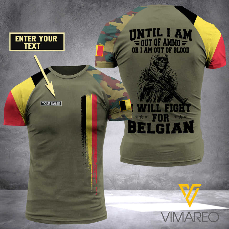Customized Belgian Veteran Soldier 3D Printed Combat Shirt EZA210521