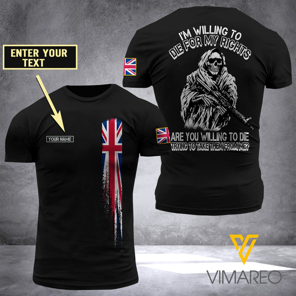 Customized British Soldier 3D Printed Shirt ZA064
