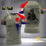 Customized Croatia Soldier 3D Printed Combat Shirt EZA134
