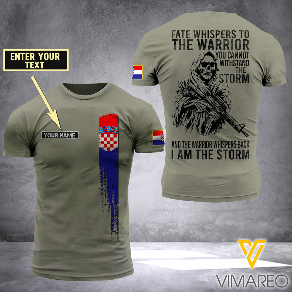 Customized Croatia Soldier Storm 3D Printed Combat Shirt EZA1204