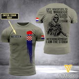 Customized Croatia Soldier Storm 3D Printed Combat Shirt EZA1204