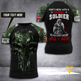 Customized Denmark Soldier 3D Printed Combat Shirt EZA110621