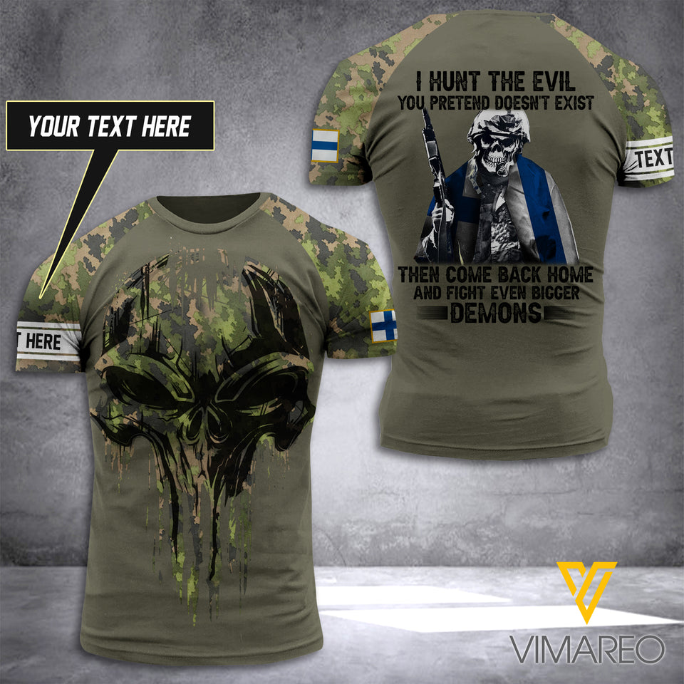 Customized Findland Soldier Hunt The Evil 3D Printed Shirt EZA310521