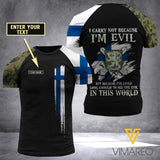 Customized Finland Soldier 3D Printed Shirt EZA1707