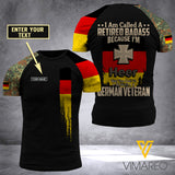 Customized German Soldier 3D Printed Combat Shirt EZA1307