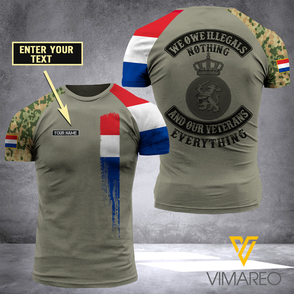 Customized Netherlands Soldier 3D Printed Combat Shirt EZA1207