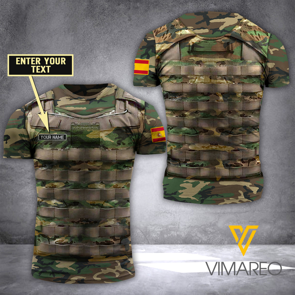 spain ARMOR CAMO CUSTOMIZE T SHIRT 3D PRINTED TMTL