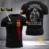 Customized Spanish Soldier 3D Printed Shirt ZA064