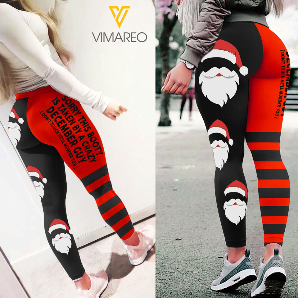 TAKEN BY A CRAZY DECEMBER GUY CHRISTMAS LEGGING 3D PRINTED