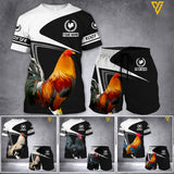 CUSTOMIZED ROOSTER 3D PRINTED SHIRTS AND SHORTS TNVQ1106