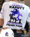 MEIN BESEN IST KAPUTT ALSO FAHREICH JETZT FRIESEN PFERD TSHIRT TNVQ