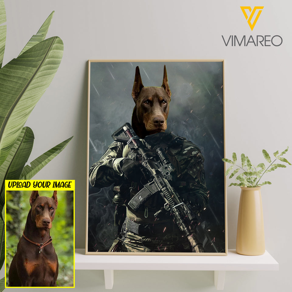 SOLIDER PERSONIZED DOG BREED CANVAS TNDT0607