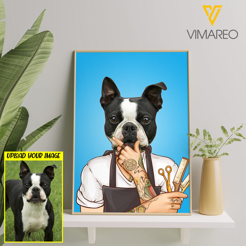 BARBER PERSONIZED DOG BREED CANVAS TNDT0607