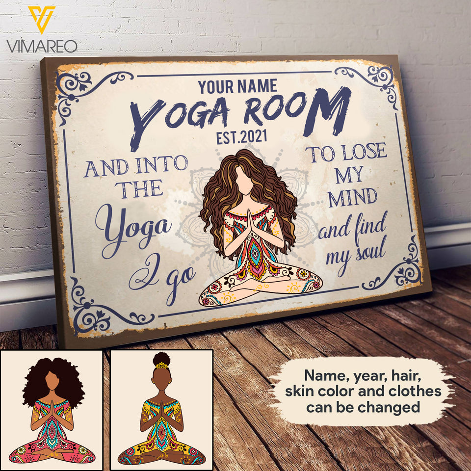 PERSONALIZED YOGA ROOM CANVAS TNTQ2308