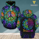 DECEMBER GIRL HIPPIE STORM HOODIE 3D PRINTED TNDT2211
