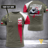 CUSTOMIZED THESE COLORS RELOAD POLAND ARMY T SHIRT 3D PRINTED
