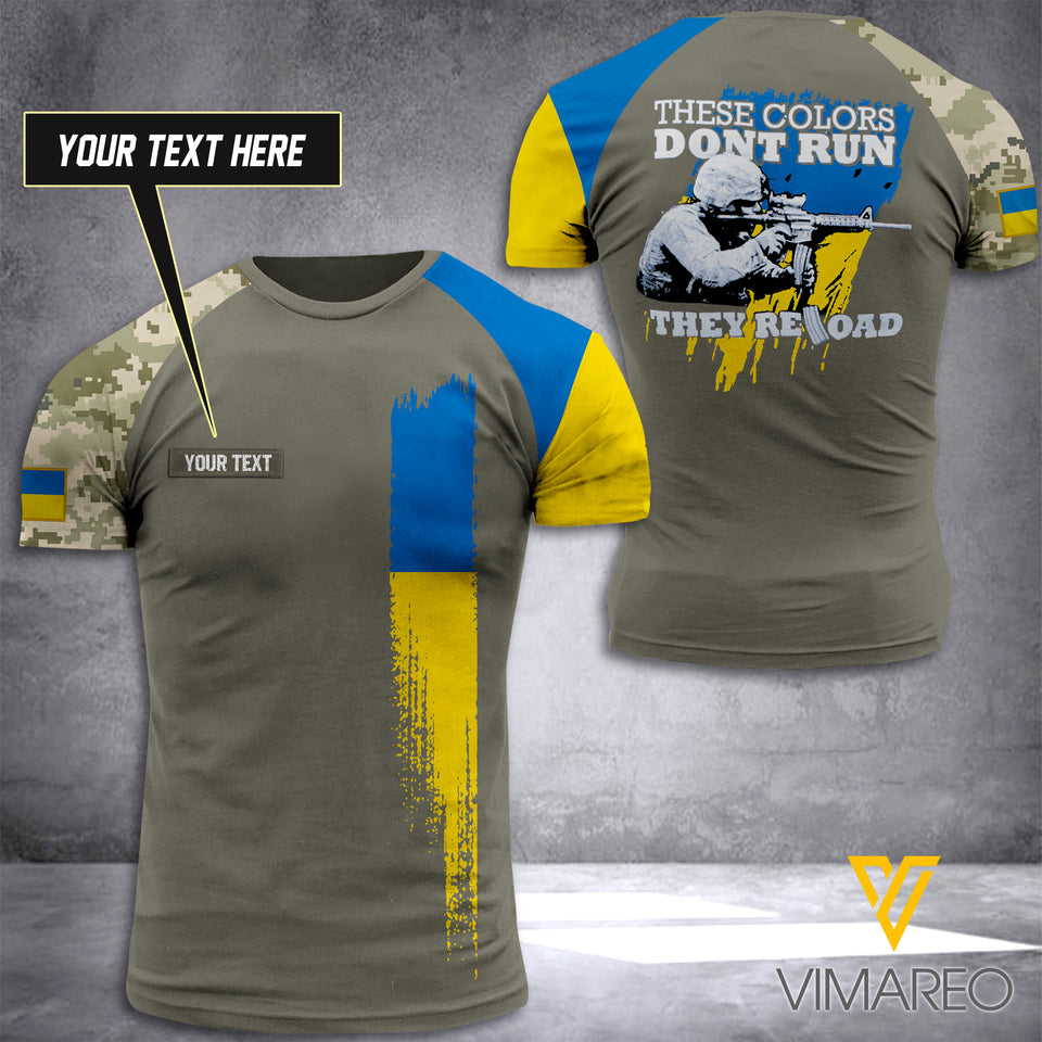 CUSTOMIZED THESE COLORS RELOAD UKRAINE ARMY T SHIRT 3D PRINTED