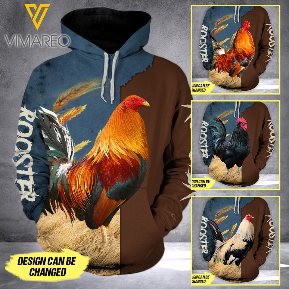 CUSTOMIZED ROOSTER HOODIE 3D PRINTED HOODIE TNDT1106