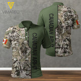 CANADIAN ARMY CAMO POLO SHIRT 3D PRINTED