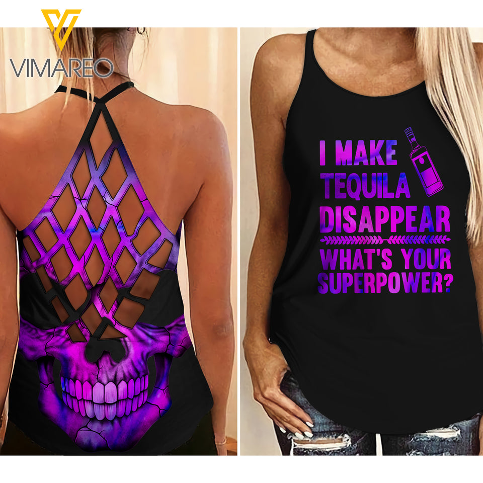 TEQUILA DISAPPEAR CRISS-CROSS TANK TOP