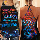 TATOOS OKTOBER MÄDCHEN  CRISS CROSS TANK GERMANY GIRL