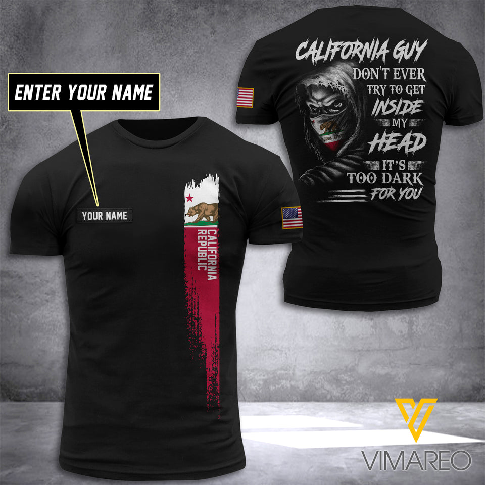 CUSTOMIZED CALIFORNIA GUY INSIDE T SHIRT 3D PRINTED