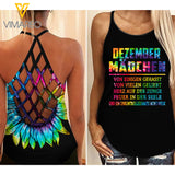 DEZEMBER MÄDCHEN TIE DYE SUNFLOWER CRISS CROSS TANK GERMANY GIRL