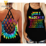 JULI MÄDCHEN TIE DYE SUNFLOWERCRISS CROSS TANK GERMANY GIRL