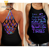 August Girl Criss-Cross Open Back Camisole Tank Top MAR-MD13