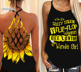 Bee Girl Criss-Cross Open Back Camisole Tank Top ZD1903