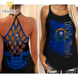NEVADA-WE THE PEOPLE CRISS-CROSS OPEN BACK CAMISOLE TANK TOP