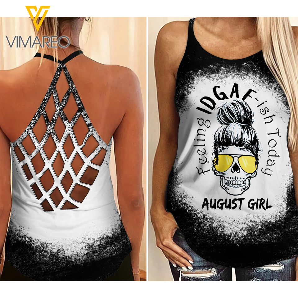 August Girl Feeling Criss-Cross Open Back Camisole Tank Top