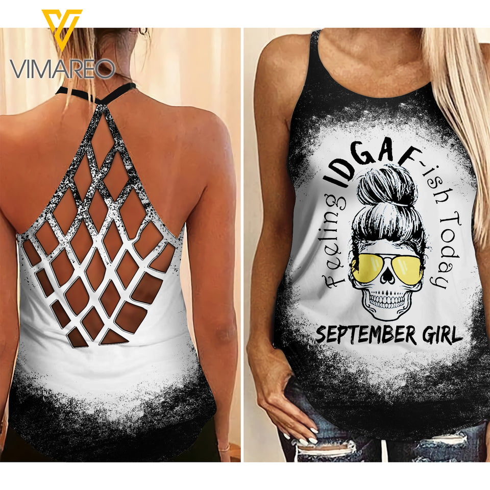 September Girl Feeling Criss-Cross Open Back Camisole Tank Top