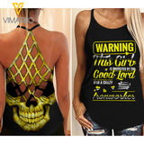 Ironworker Criss-Cross Open Back Camisole Tank Top MAR-MD26