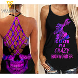 taken by ironworker Criss-Cross Open Back Camisole Tank Top WTPP TIE DYE