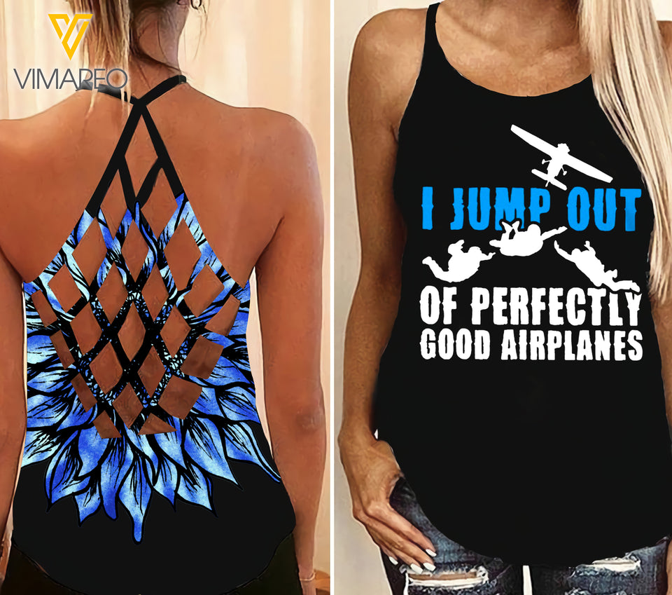 Perfectly jump out of planes Criss-Cross Open Back Camisole Tank Top 3 style ZA1503