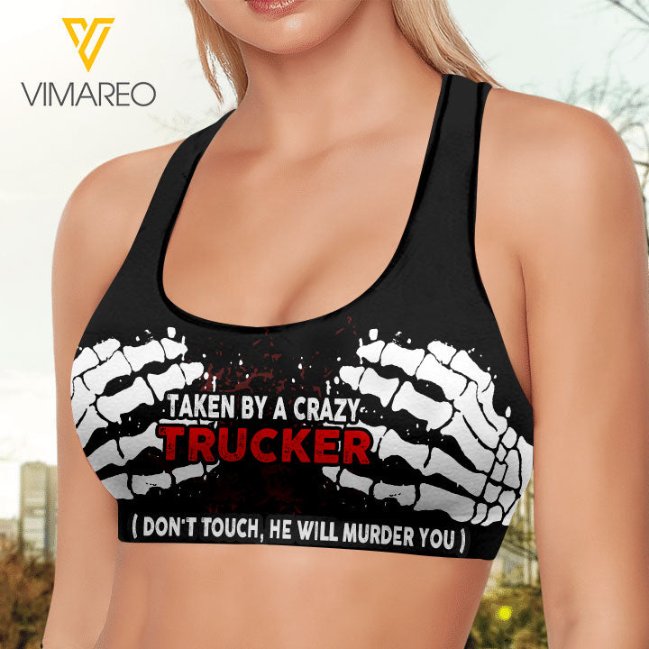 Taken by a crazy Trucker 3D printed Sport bra