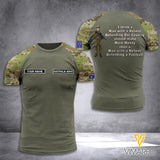 PERSONALIZED AUSTRALIAN SOLDIER TSHIRT 3D PRINTED JUE-MD08