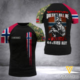 Customized Norway Soldier 3D Printed Combat Shirt EZD140621