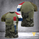 Netherland soldier CAMO CUSTOMIZE T SHIRT 3D PRINTED 722