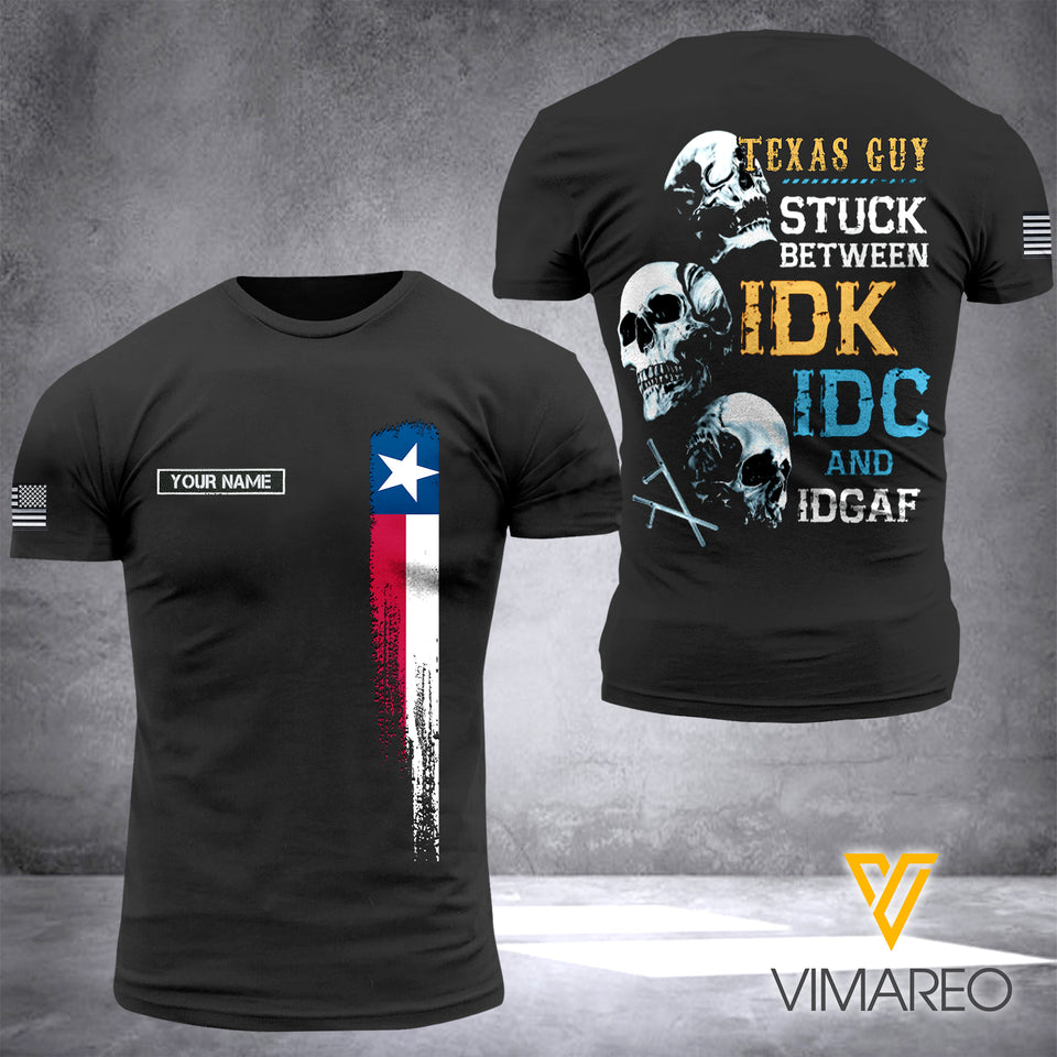 CUSTOMIZED TEXAS GUY 3D PRINTED TSHIRT YYTT