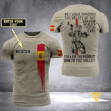 Customized Spanish 3D Printed Combat Shirt EZD090621
