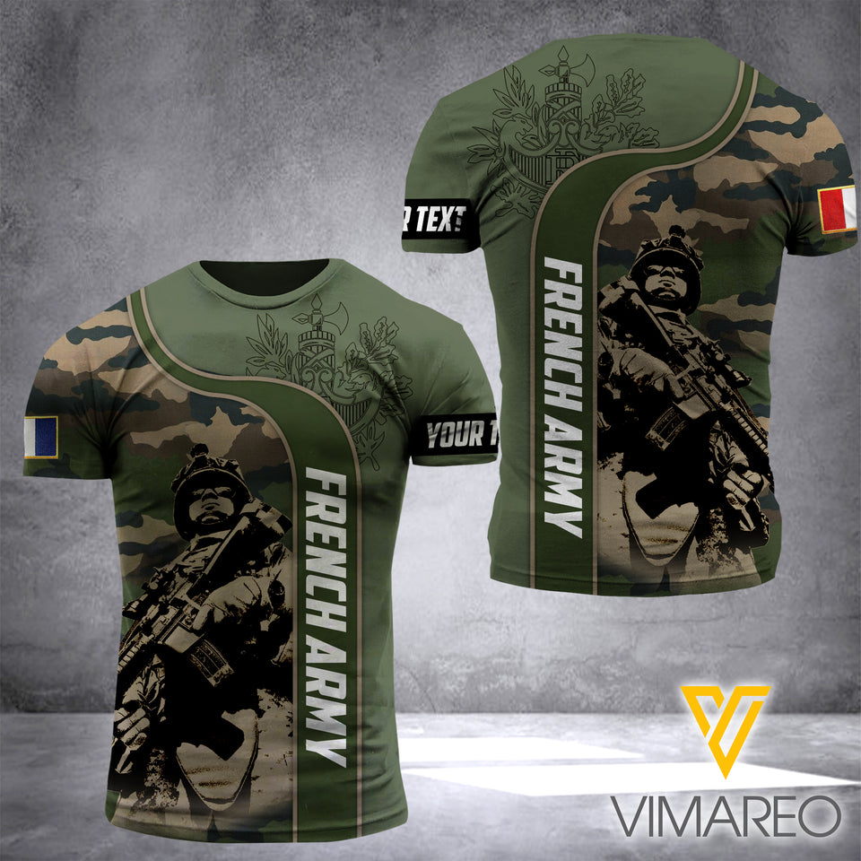 FRENCH ARMY T SHIRT 3D PRINTED TMTL64