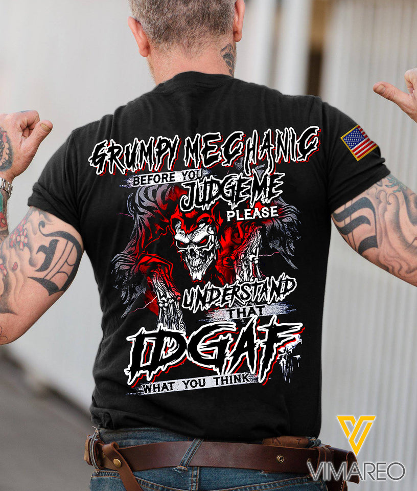 Grumpy Mechanic 3D PRINTED SHIRT